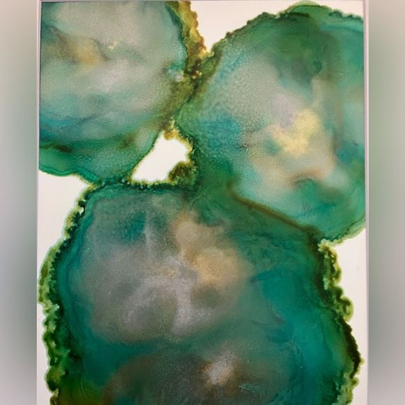 New Original Signed Artwork Alcohol Ink on Paper 108 - Picture 3 of 6